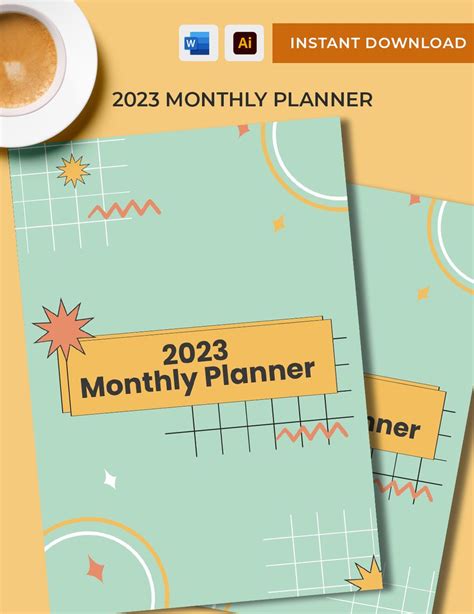 2023 Monthly Planner Template in Illustrator, Word, PDF - Download ...