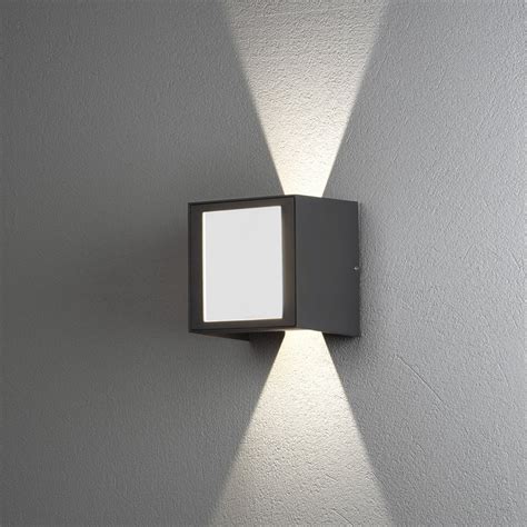 Konstsmide Cremona Glow IP54 Twin Adjustable Beam 9w LED Wall Light In