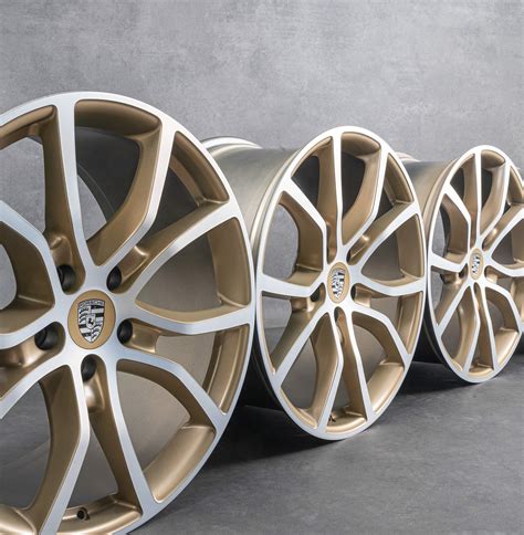 Original Porsche Cayenne Rims 21 Inches 9Y0601025BH 9Y0601025B Gold Matt