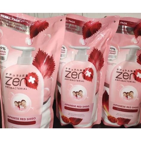 Jual Zen Body Wash Japanese Red Shiso Jumbo 850ml Refill Zen Shopee