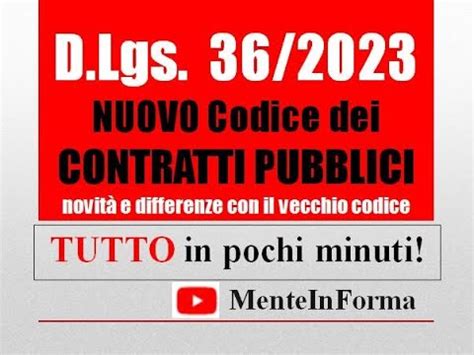 Tutto Il Nuovo Codice Dei Contratti In Pochi Minuti Riassunto Dlgs