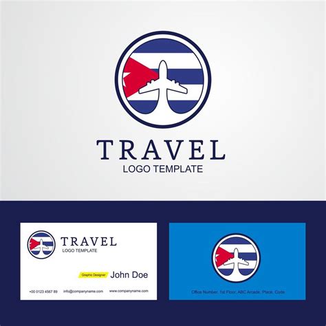 Travel Cuba Creative Circle flag Logo and Business card design 14292527 Vector Art at Vecteezy