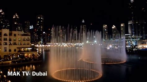 Dubai Fountain Dubai Dancing Fountain Full View YouTube