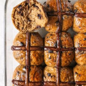 Vegan Chocolate Chip Cinnamon Hot Cross Buns Unit 1404