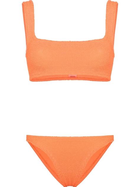 Hunza G Bikini Xandra Con Efecto Arrugado Farfetch