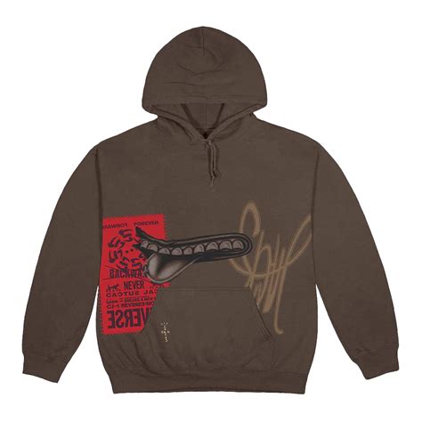 Travis Scott Grin Hoodie Brown True To Sole
