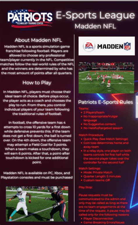 Madden Nfl Rules Patriots Technology Training Center