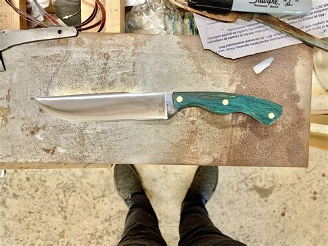 Forged With Dyed And Stabilized Spalted Tamarind R Bladesmith