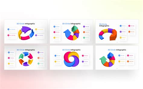 3d Creative Circle Powerpoint Infographic Template For 9