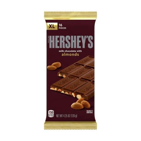 Hersheys Milk Chocolate With Almonds Xl Christmas Candy Bar 425 Oz