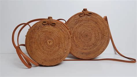 Duabags Rattan Bali Bag With Ribbon Adjustable Strap