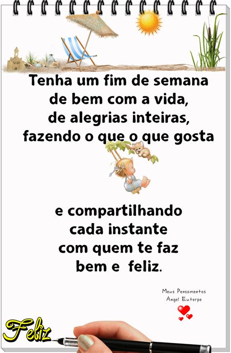 Foto Com Animação Feliz Fim De Semana Feliz Frases Inspiracionais