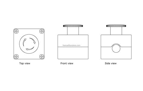 Emergency Stop Button, AutoCAD Block - Free Cad Floor Plans