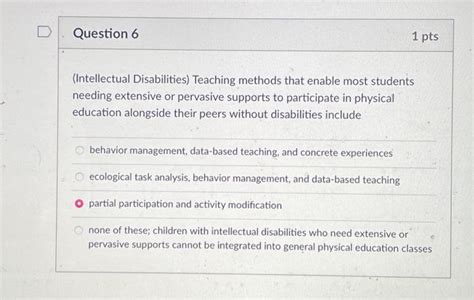 Solved Intellectual Disabilities Teaching Methods That Chegg