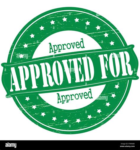 Approved Green Ink Stamp Stock Vector Images Alamy