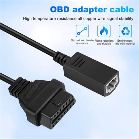 OBD2 Cable For Honda 3Pin OBD1 Adapter OBD2 OBDII For Honda 3 Pin To 16