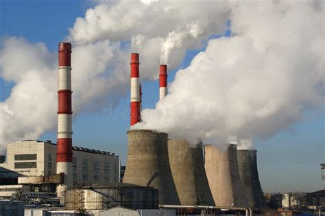 Moscow, Russia, Working Power Station Stock Image - Image of power ...