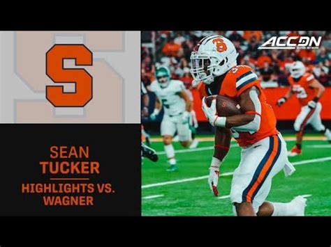 Syracuse RB Sean Tucker Runs For 200 Yards 3 TDs In 1 Half YouTube