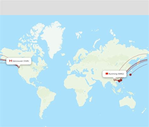 All Flight Routes From Vancouver To Kunming Yvr To Kmg Flight Routes