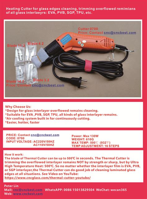 Hot Knife For Edges Cleaning Of Laminated Glass CNC Hot Knife Heat Cutter