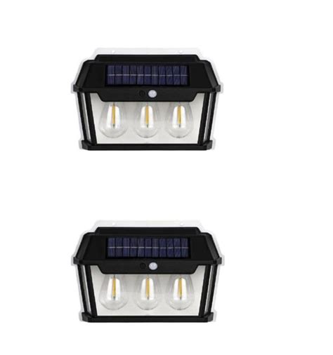 Pack Triple Solar Led Interaction Wall Lamp W Waterproof Shop