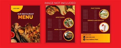 Premium Vector Modern Food Menu Design Template