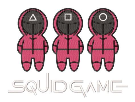 Embroidery Pattern Squidgame Guards Chibi Logo A G E Store