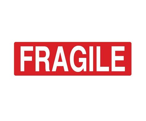 Tiquette De Livraison Fragile Imprim Rouge Petit Format Lettre