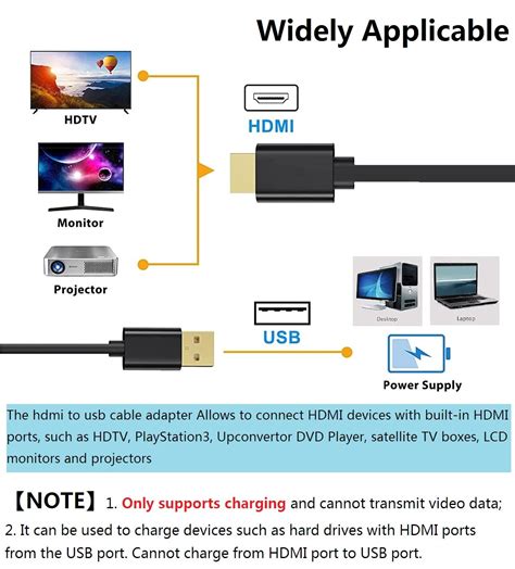 Buy Usb To Hdmi Cord Cable Fenoero Hdmi Usb Converter Cable Adapter Usb 20 Male To Hdmi Male