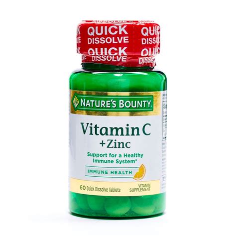 VITAMINA C ZINC NATURE S BOUNTY 60 TABS