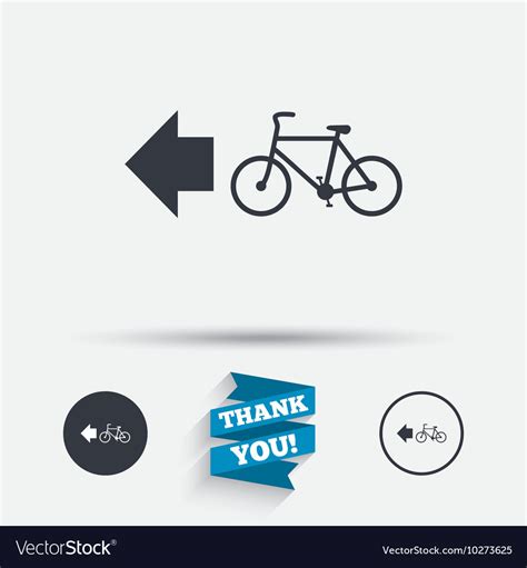 Bicycle Path Trail Sign Icon Cycle Royalty Free Vector Image