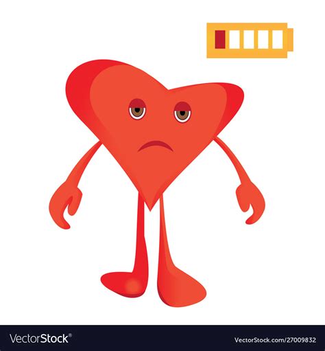 A Heart Tired Royalty Free Vector Image Vectorstock