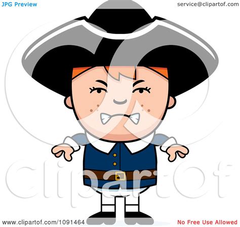 Clipart Mad Colonial Boy Royalty Free Vector Illustration By Cory