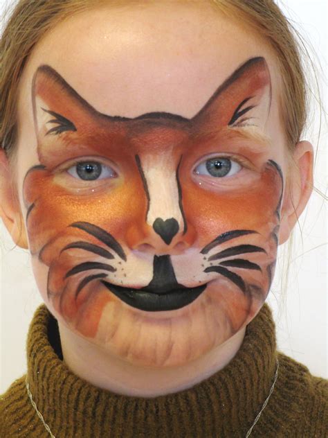 Fox Cat Face Paint Ræv Kat Ansigtsmaling Ansigtsmaling The