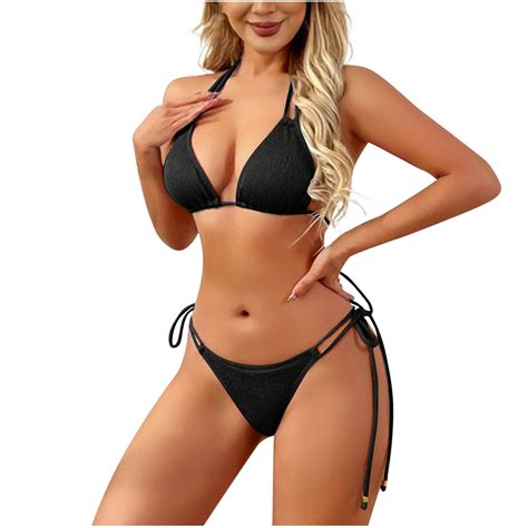 BeAi Trendy Swimsuits For Women Strapless Metallic Blue Bikini Set Womens Swimwear One