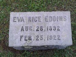 Eva Portia Rice Eddins 1892 1922 Memorial Find A Grave