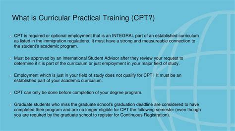 Ppt Curricular Practical Training Cpt Optional Practical