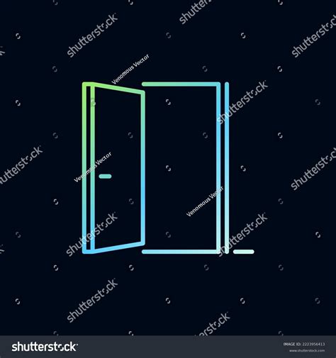 Entrance Door Vector Concept Colorful Outline Stock Vector Royalty