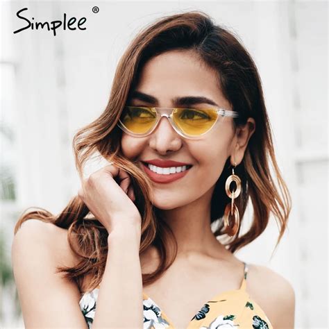 Simplee Fashion Women Sunglasses Luxury Brand Half Frame Sunglasses