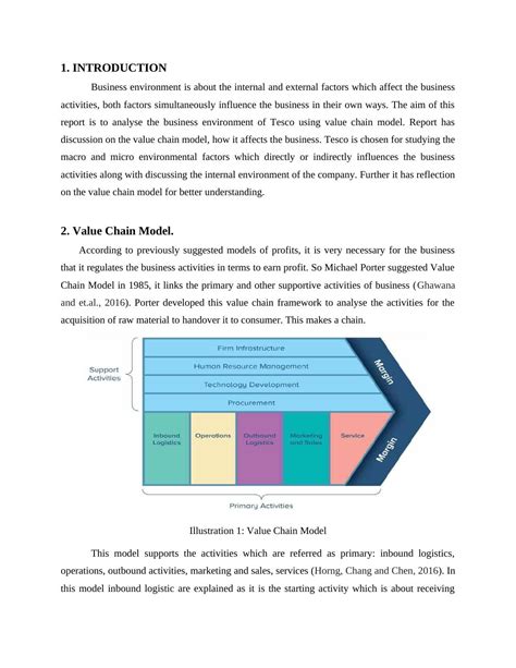 Analyzing The Business Environment Of Tesco Using Value Chain Model