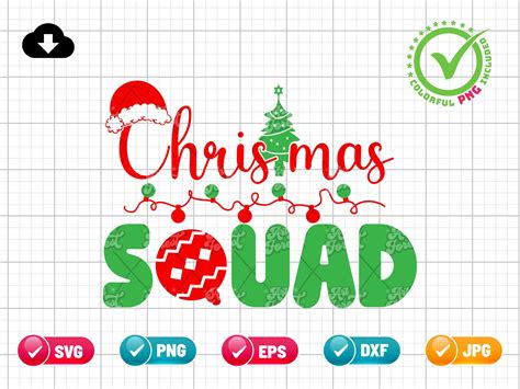 Christmas Squad Svg Png Eps Christmas Svg Christmas Ball Svg Christmas
