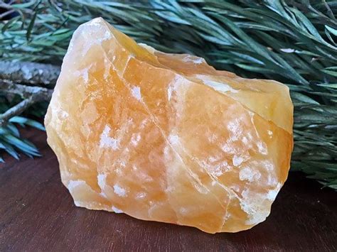 Orange Calcite Chunk From Mexico 367 Yellow Etsy Orange Calcite