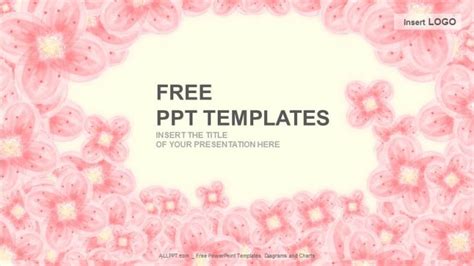 Pink Floral Abstract PPT Templates + Download Free