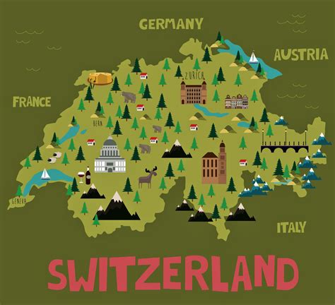 Switzerland Attractions Map