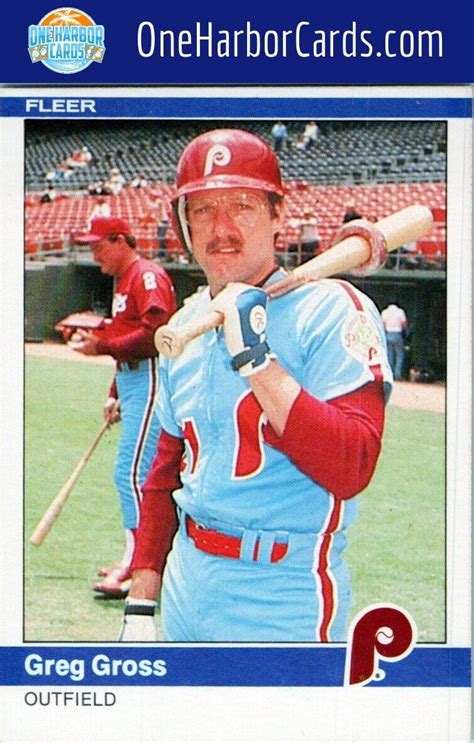 1984 Fleer Philadelphia Phillies Baseball Card 31 Greg Gross EBay