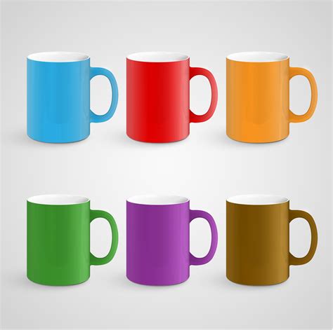 Realistic Mugs Vector Illustration Vector Art At Vecteezy