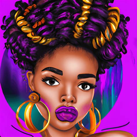 S Classy Painting Comic Style Pop Art Black Girl Creative Fabrica