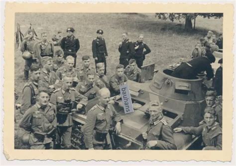 Foto Wehrmacht Panzertruppe Barett Panzer Tank Panzerkampfwagen I