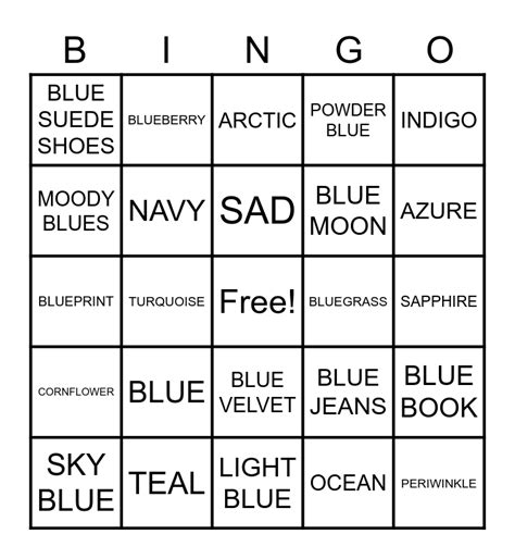 BLUE BINGO Card