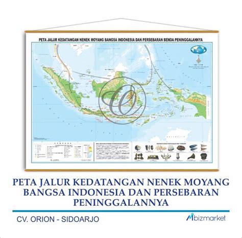 Peta Jalur Kedatangan Nenek Moyang Bangsa Indonesia Dan Persebaran